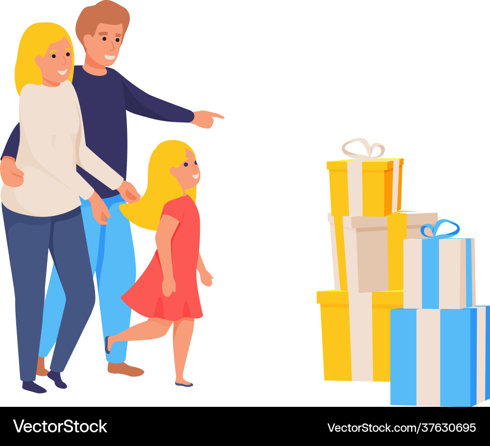 Family presents Family presents vector image