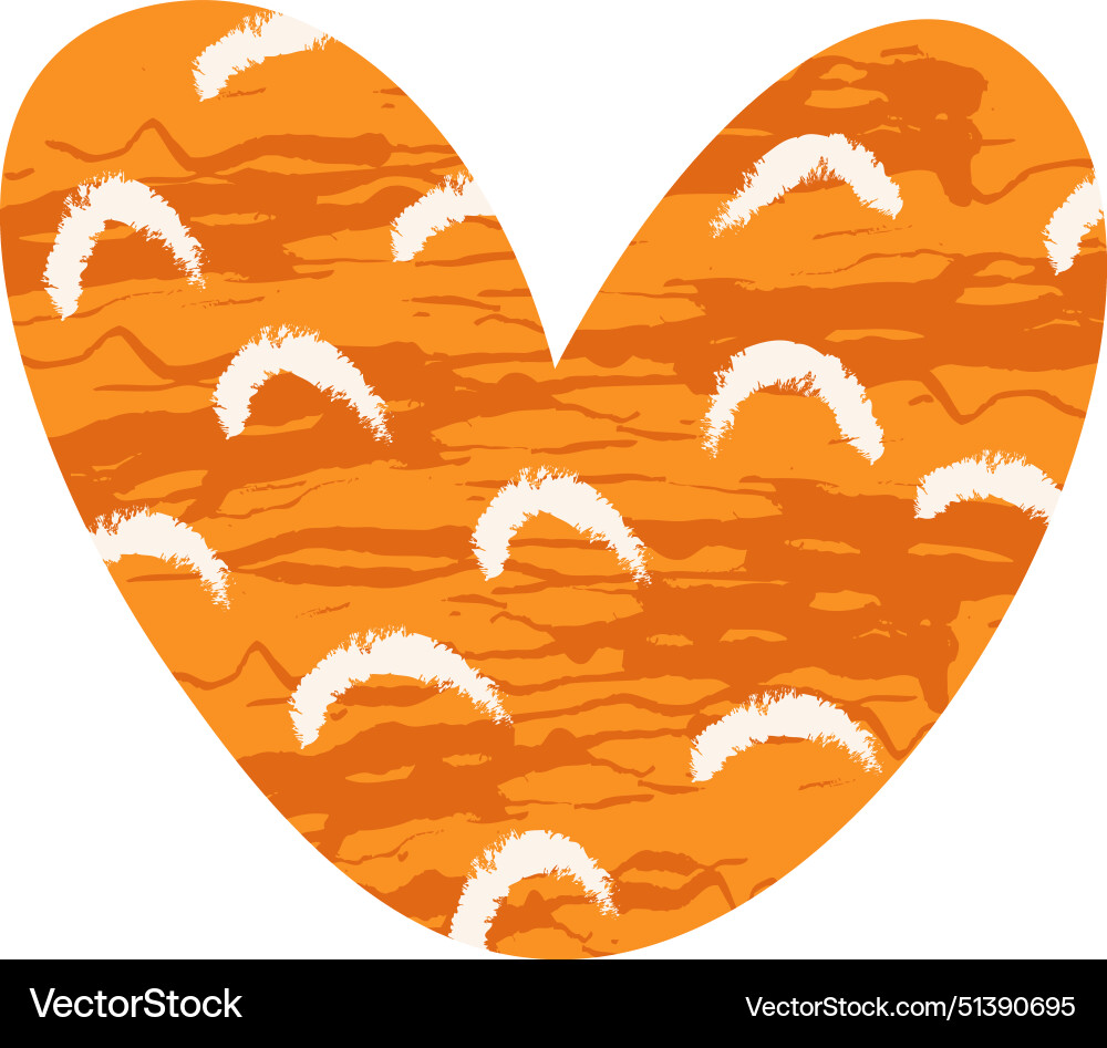 Heart with modern splash lines pattern Vector Image