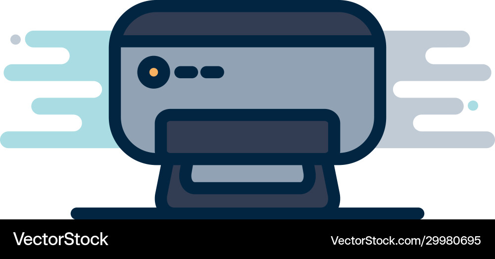 Isolated printer line fill block style icon Isolated printer line fill block style icon vector image