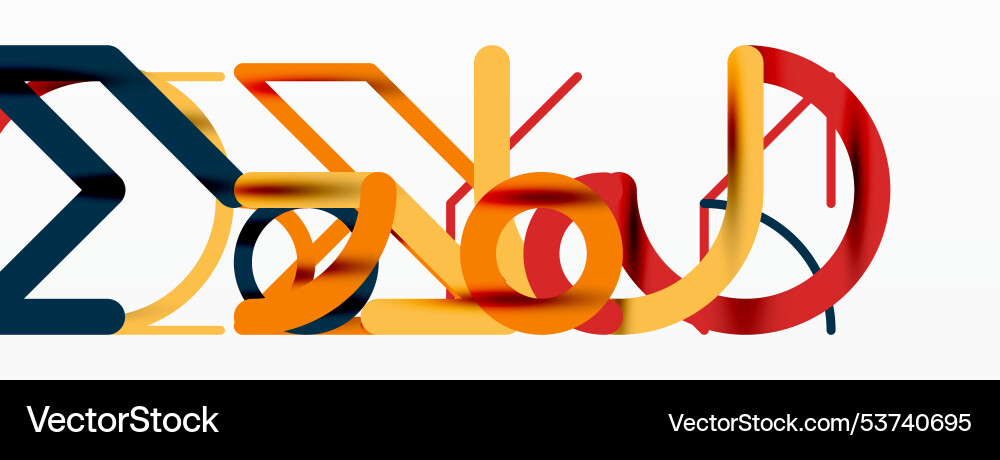 Linear design colorful circles and lines Linear design colorful circles and lines vector image