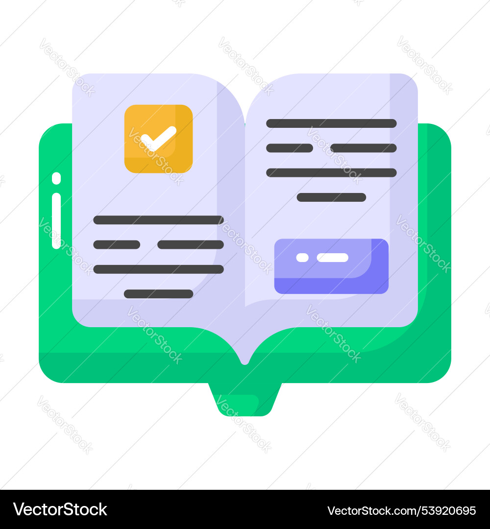 Organized book of reference on a certain field Vector Image