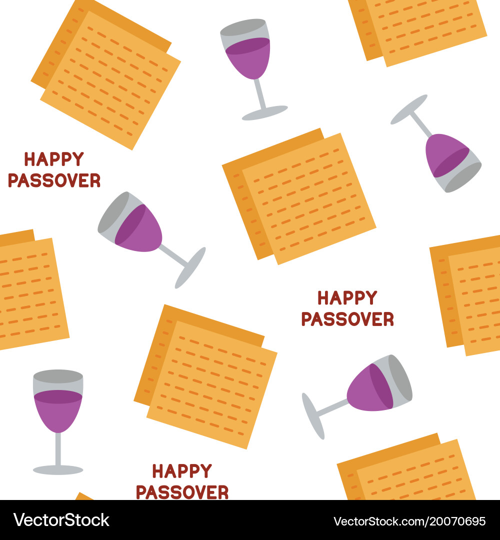 Passover seamless pattern background vector image