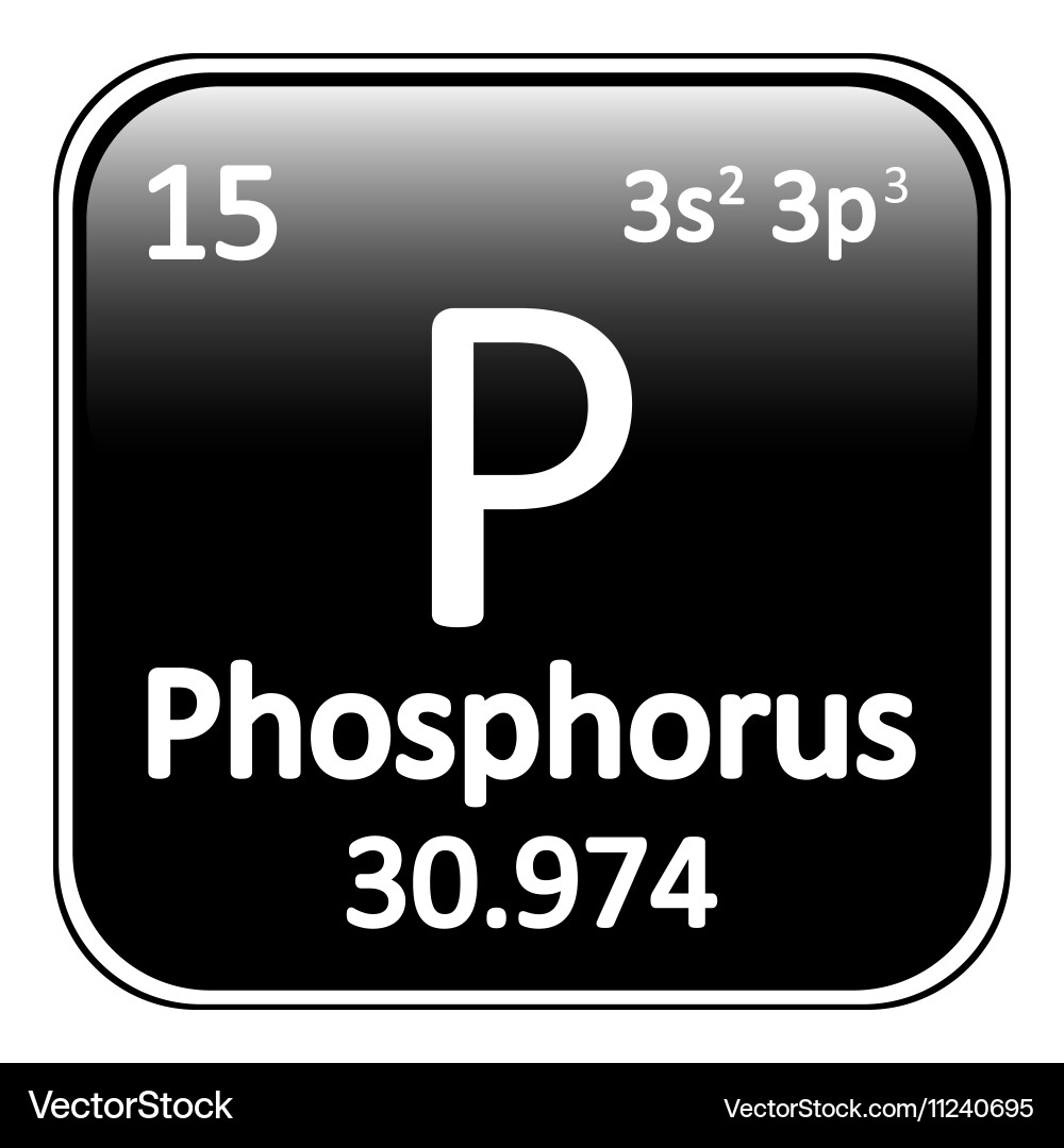 Phosphorus Element Icon - Periodic Table Vector Image