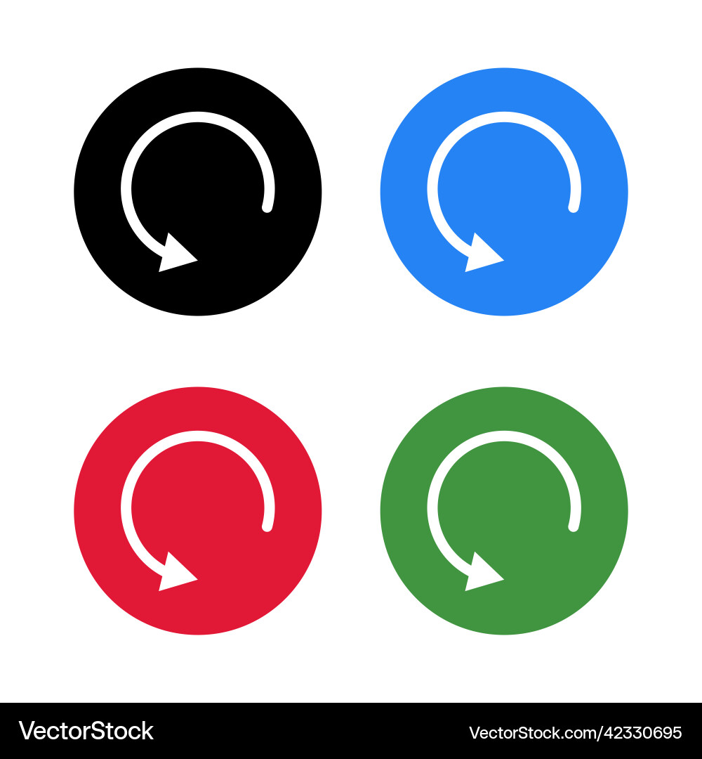 Recycled icon set reload and refresh Recycled icon set reload and refresh Vector Image