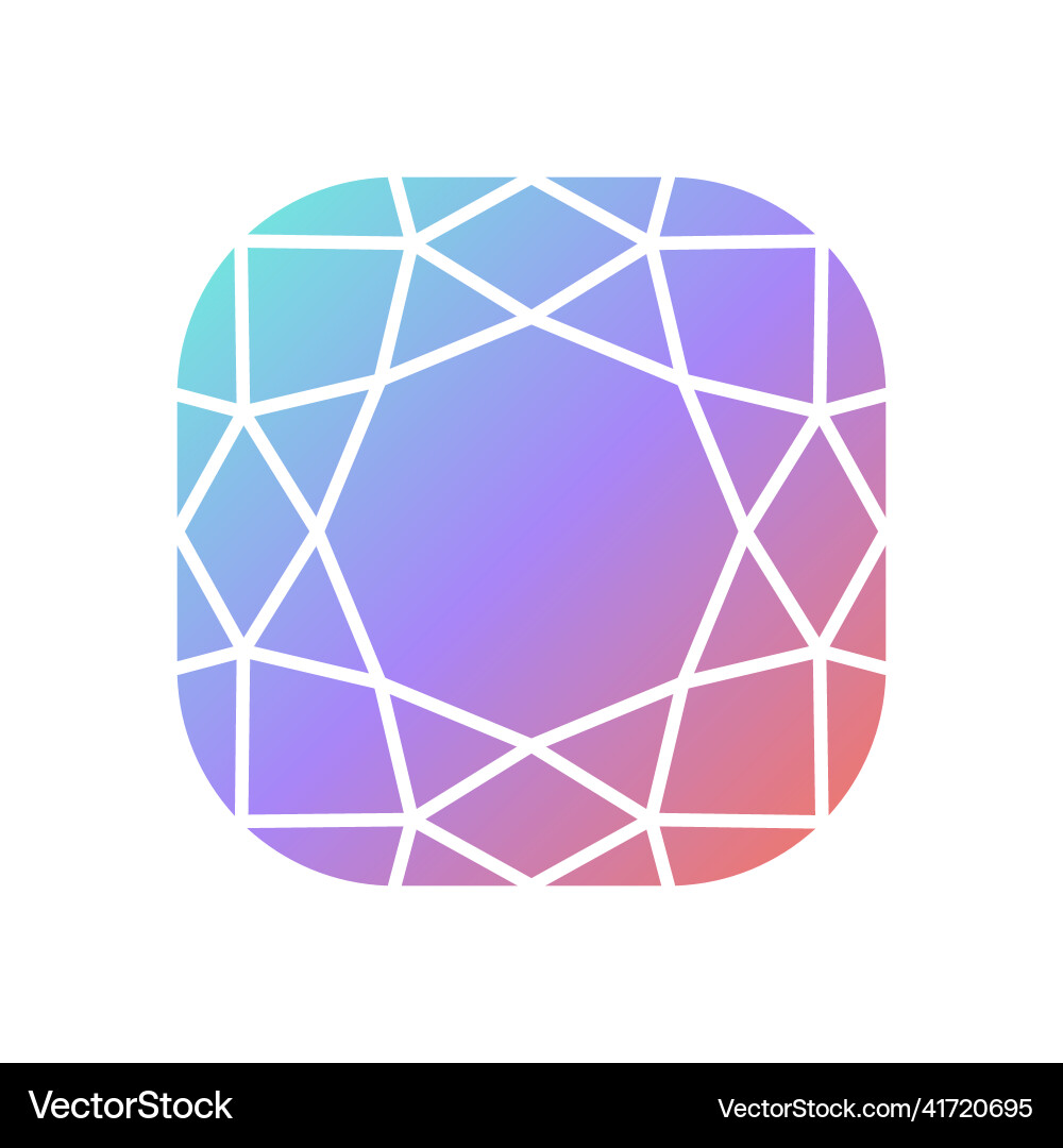 Simple icon gem element for your design Vector Image