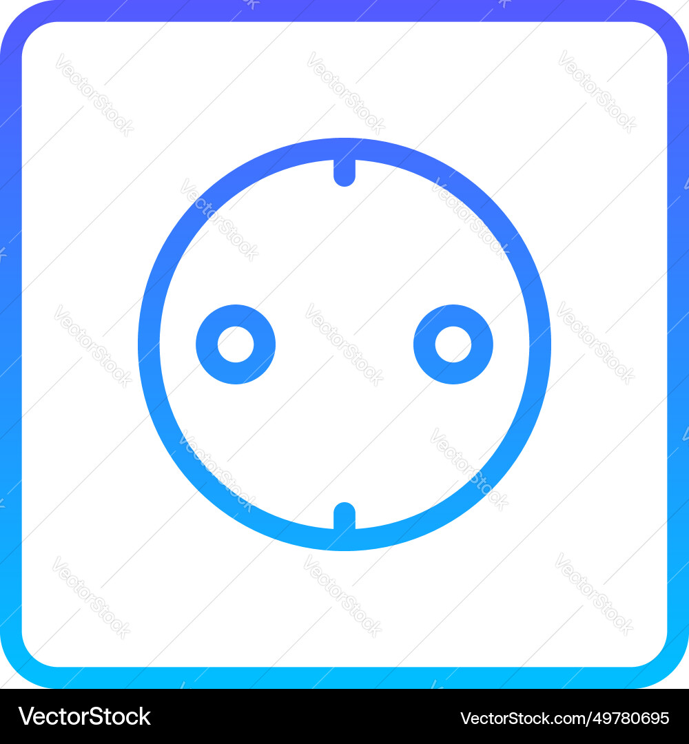 Socket ii line gradient icon pictogram symbol Vector Image