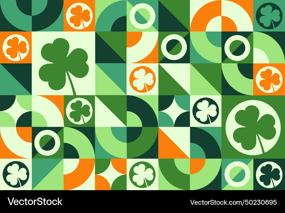 St Patck Tag März 17 nahtlose geometrische St Patck Tag März 17 nahtlose geometrische vektorbild