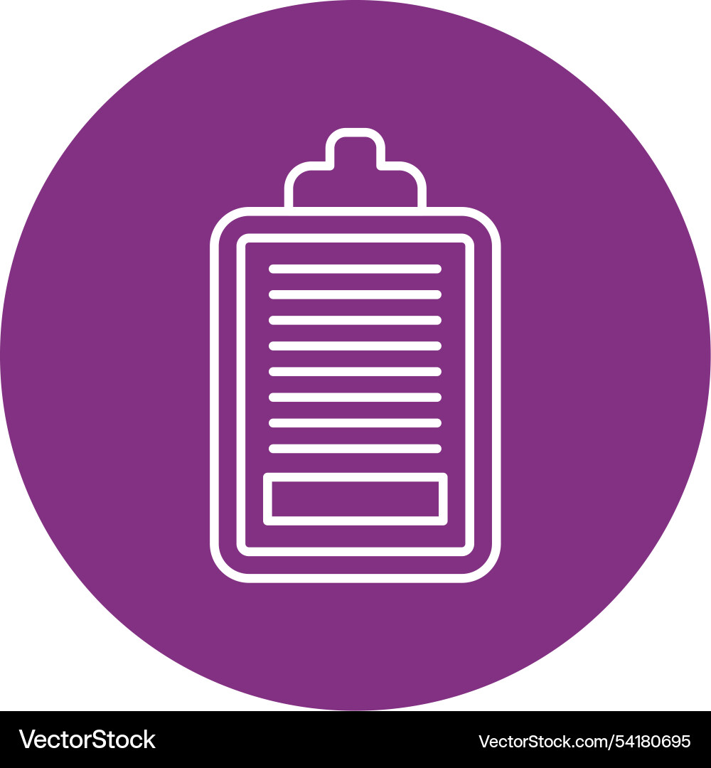 Task line circle icon vector image