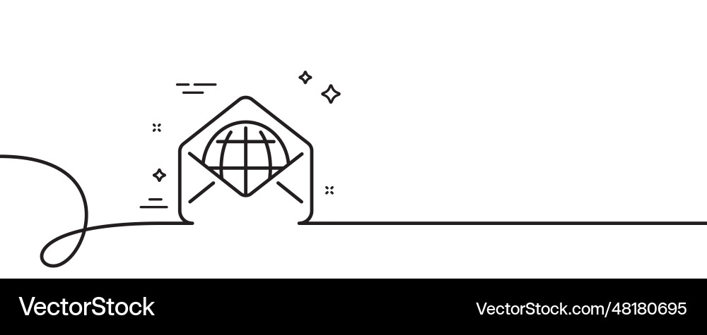 Web mail line icon message correspondence sign Web mail line icon message correspondence sign Vector Image