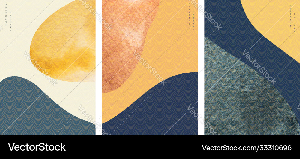 Abstract background with japanese wave pattern Abstract background with japanese wave pattern Vector Image