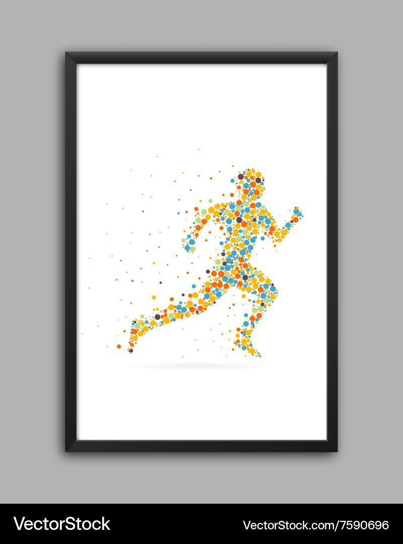 Abstract creative concept image of running vector image