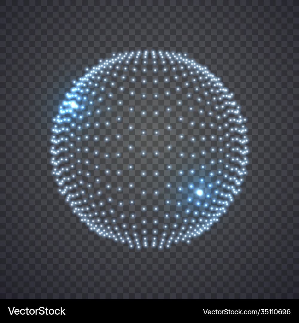 Abstract sphere consisting points Abstract sphere consisting points vector image