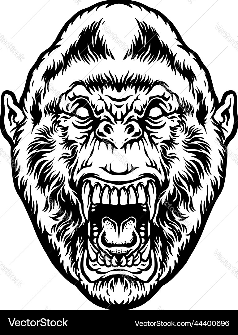 Angry Gorilla Clipart vector image