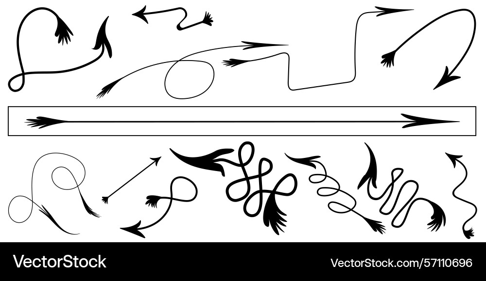 Arrow brush for use in any direction controlled Vector Image