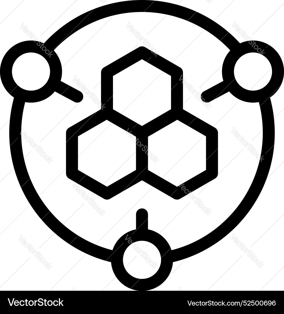 Blockchain network showing decentralized ledger vector image