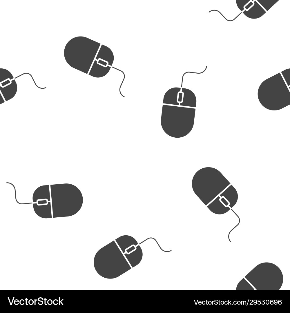 Computer mouse seamless pattern on a white Vector Image