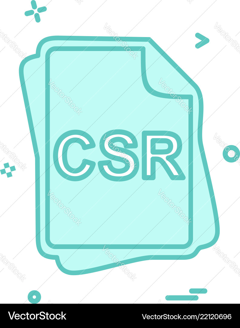 Csr file type icon design Csr file type icon design Vector Image