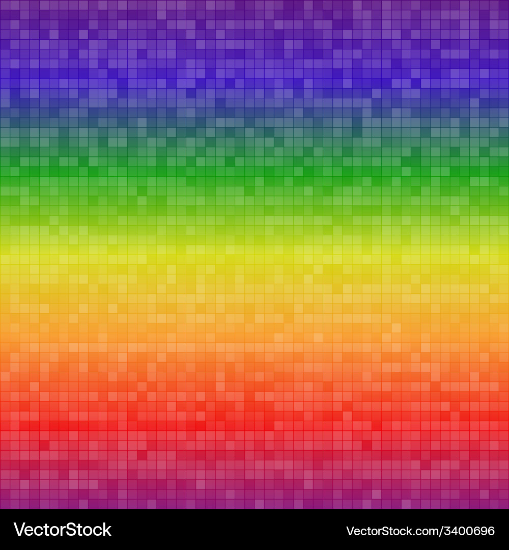 Digital Rainbow Pixel Pattern vector image