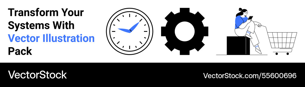 Efficient systems transformation concept featuring Efficient systems transformation concept featuring vector image