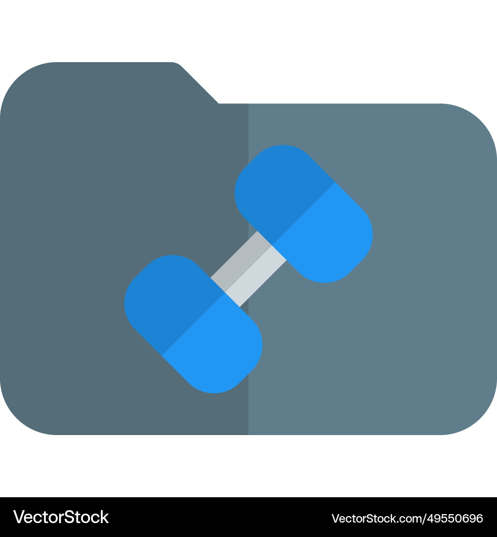 Exercise related computer folder isolated Vector Image