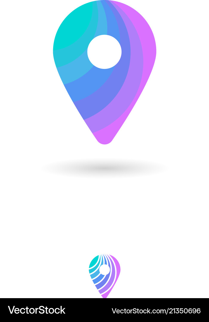 Icon map marker web pin symbol navigation vector image