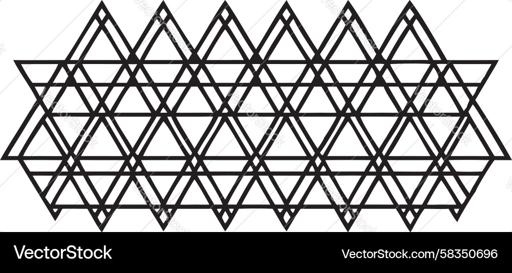Interlocking Geometric Triangle Pattern Vector Image