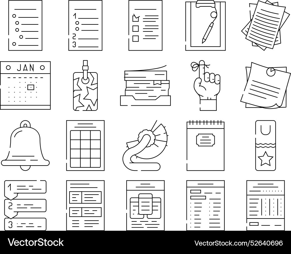 List checklist document check icons set List checklist document check icons set vector image