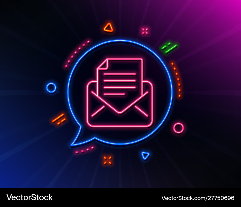 Mail correspondence line icon read message sign Mail correspondence line icon read message sign vector image