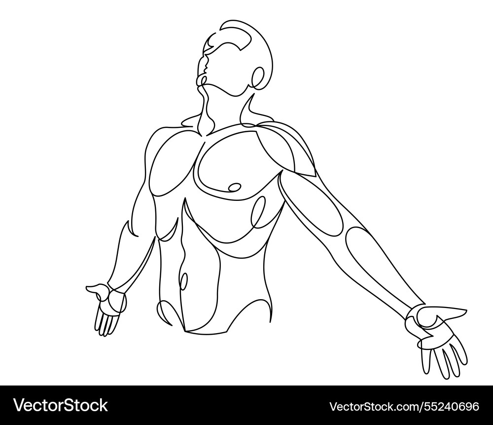 Man with spread hands showing pose of freedom Man with spread hands showing pose of freedom vector image