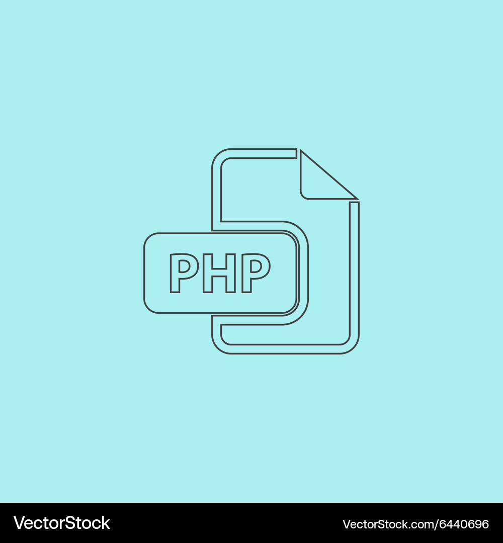 Php computer file extension symbol Vector Image
