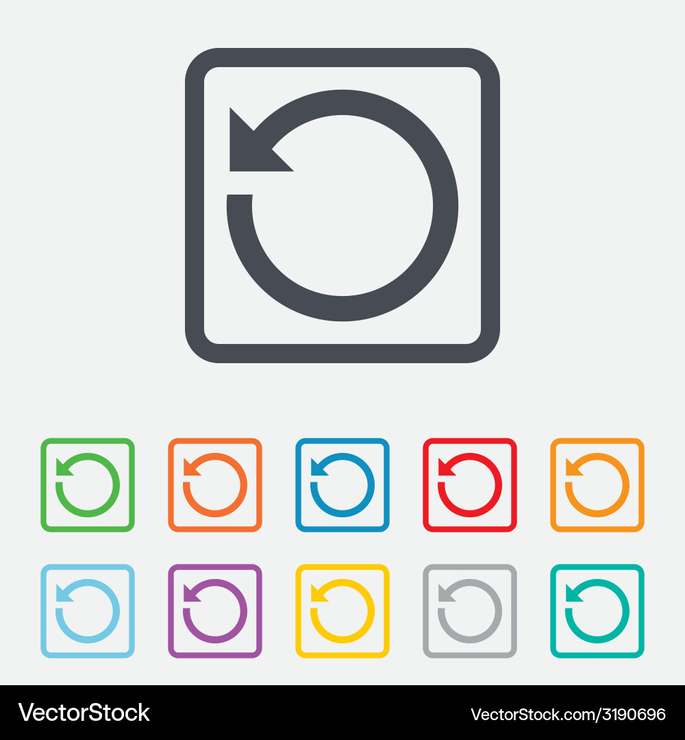 Repeat icon refresh symbol loop sign vector image