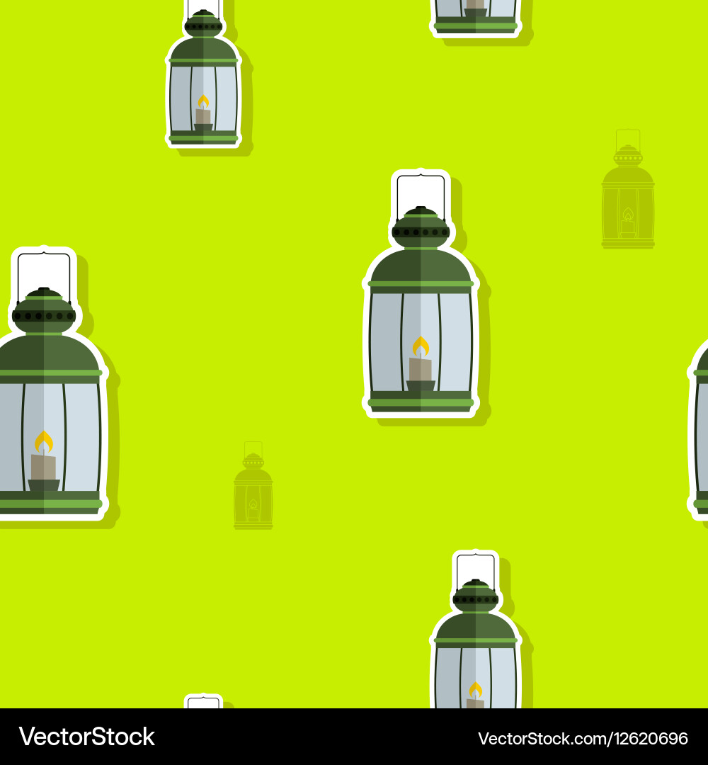Seamless pattern with lanterns vector image