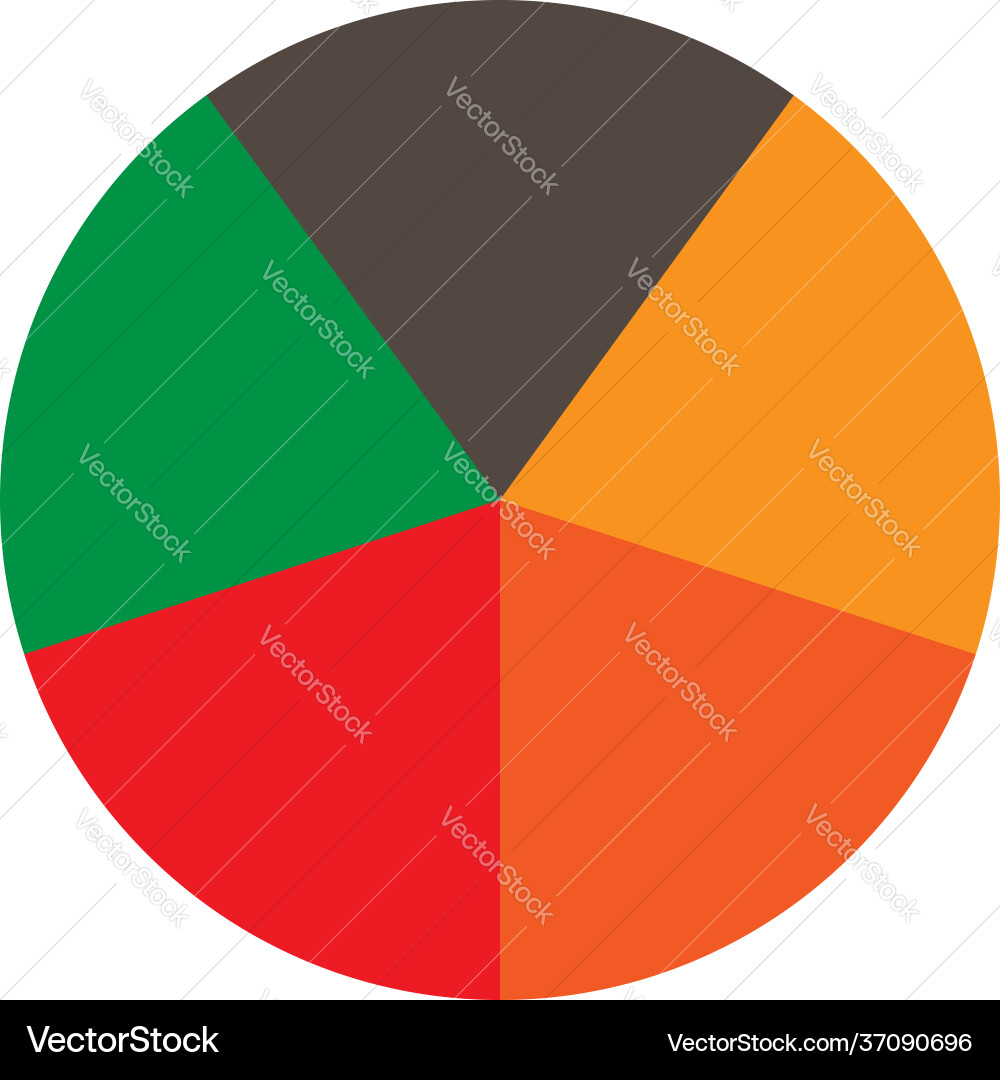 Segmented circle pie graph chart infographics Vector Image