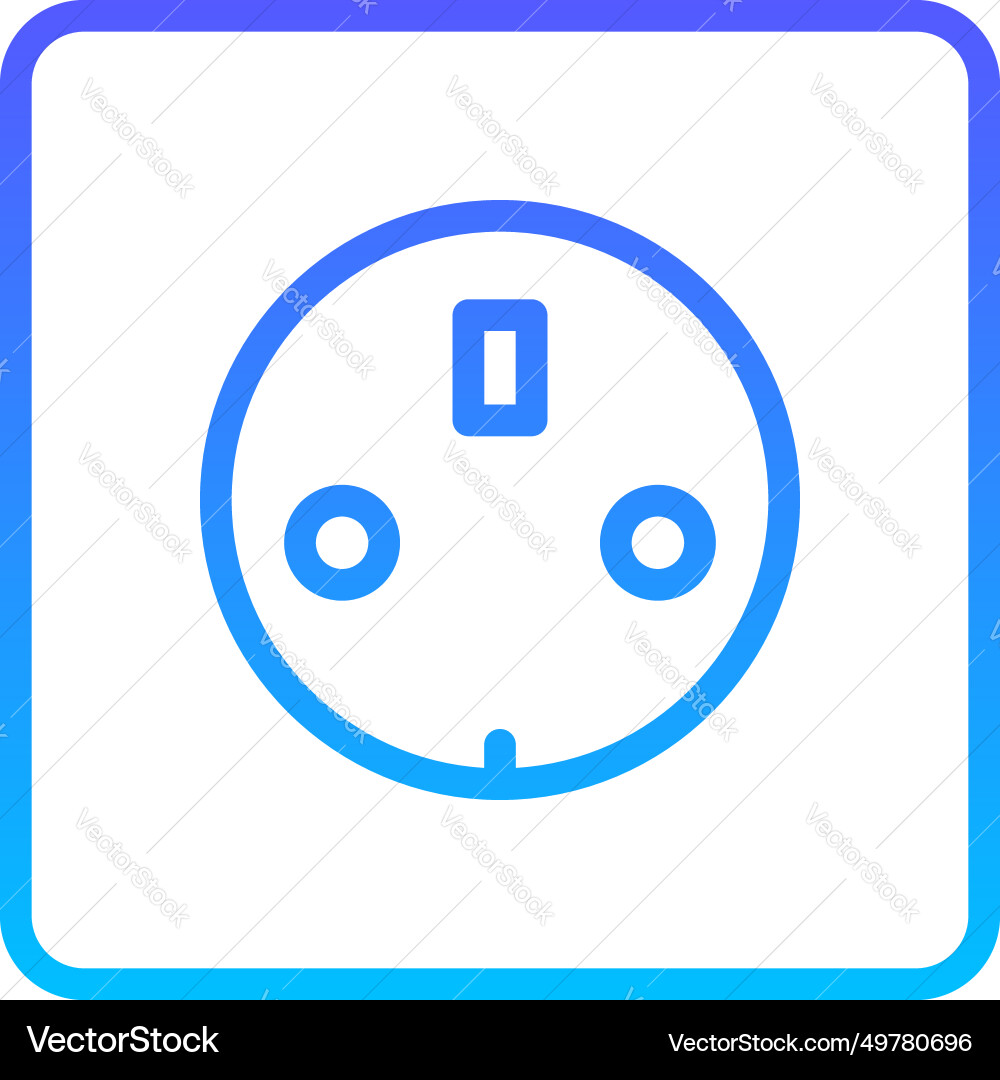 Socket line gradient icon pictogram symbol visual Vector Image