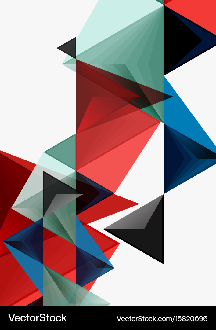 Triangular low poly a4 size geometric vector image