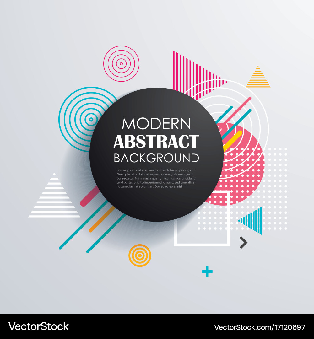 Abstract circle geometric pattern design Vector Image