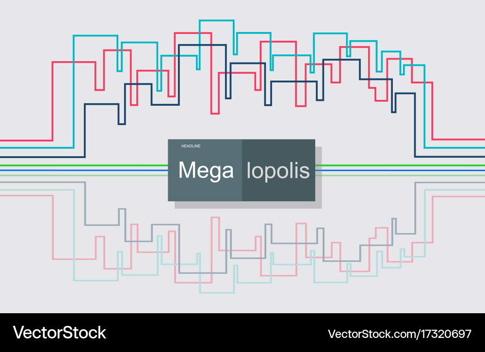 Abstract image megalopolis Vector Image
