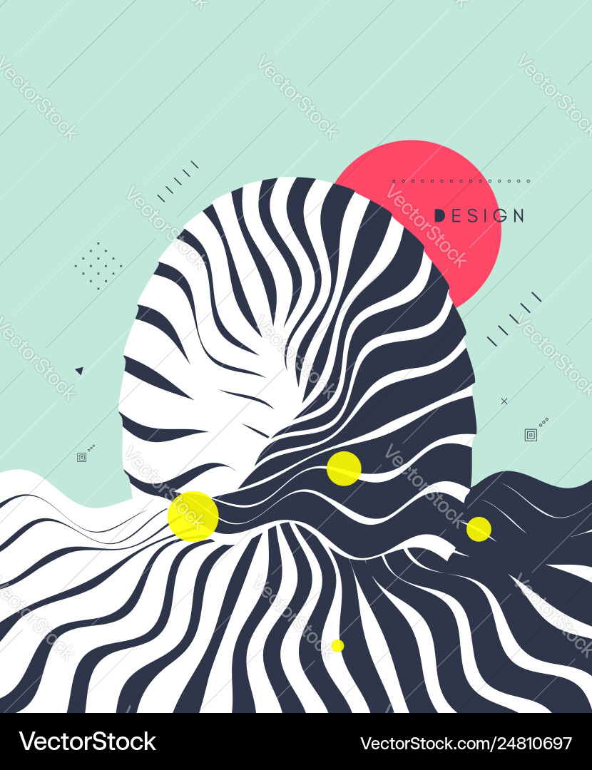 Abstract wavy background pattern optical Vector Image