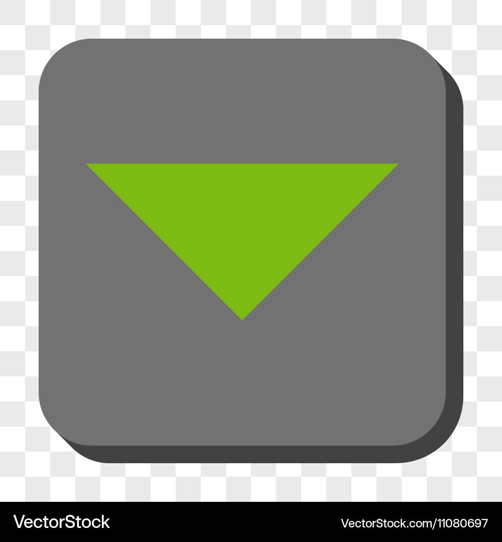Arrowhead down rounded square button vector image