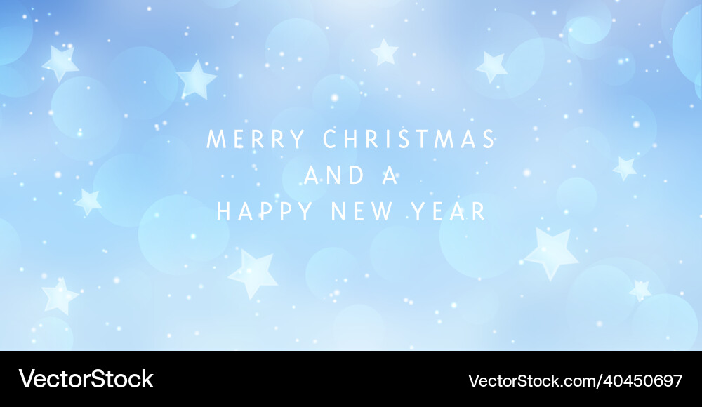 Christmas banner with a minimal star and bokeh Vector Image