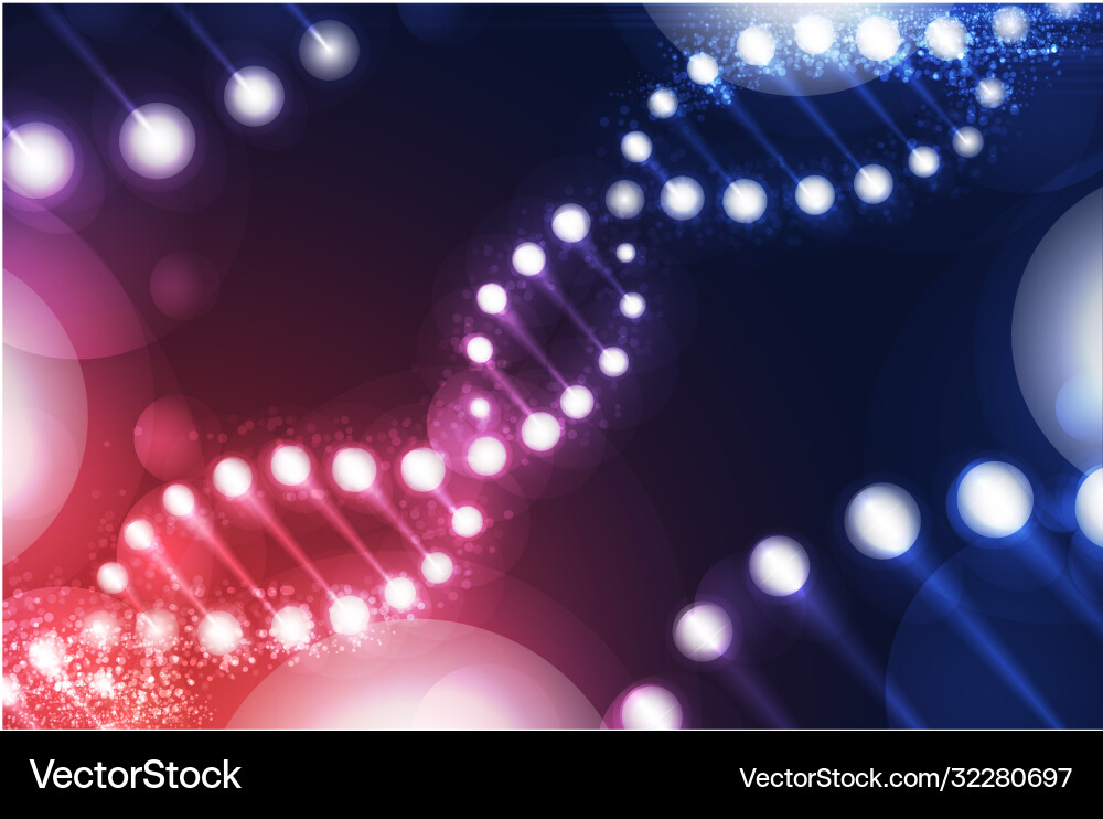 Dna digital sequence code structure with glow Dna digital sequence code structure with glow vector image