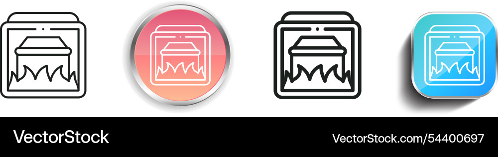 Funeral icon thin linear regular and button style vector image