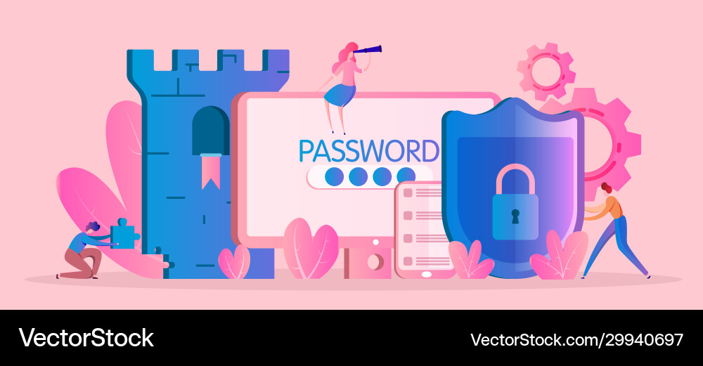 Log in form concept information security Log in form concept information security vector image