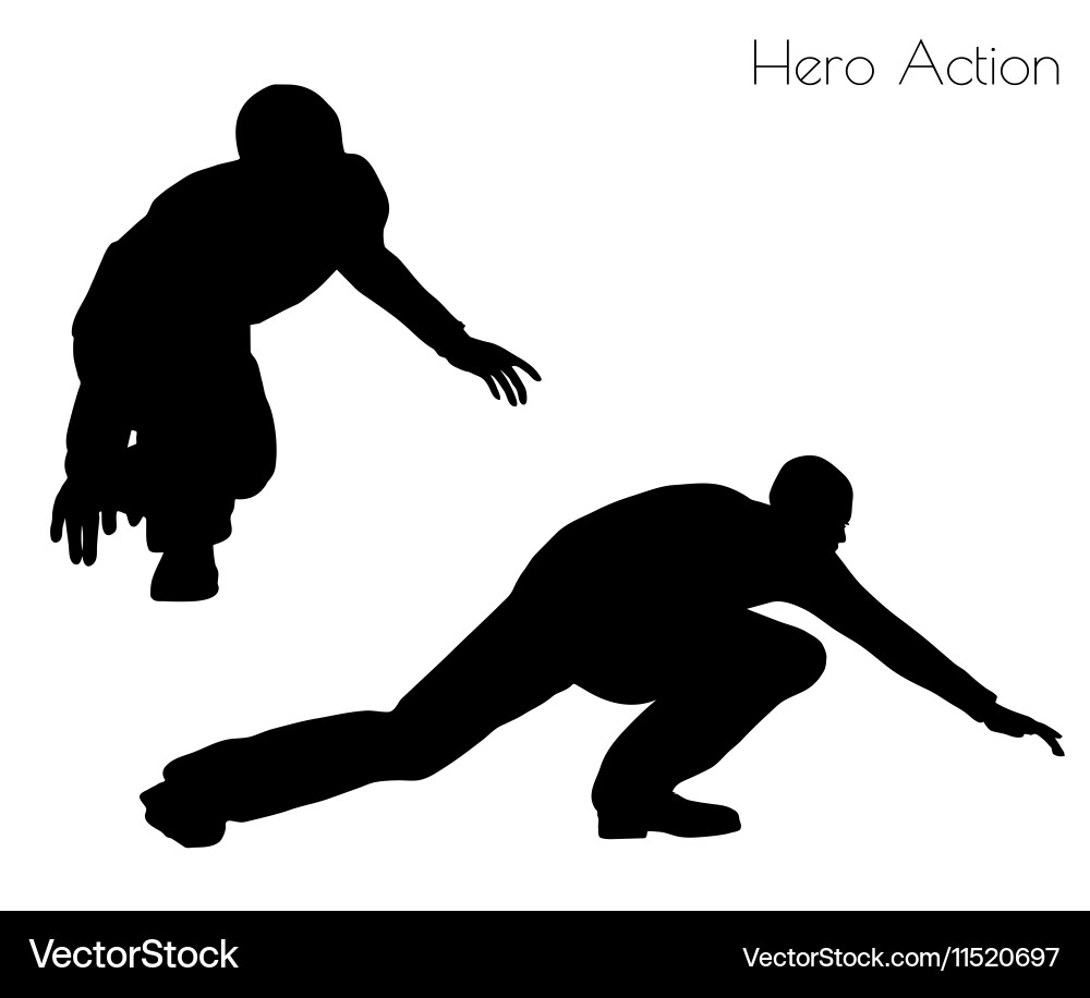Man in hero action pose Vector Image
