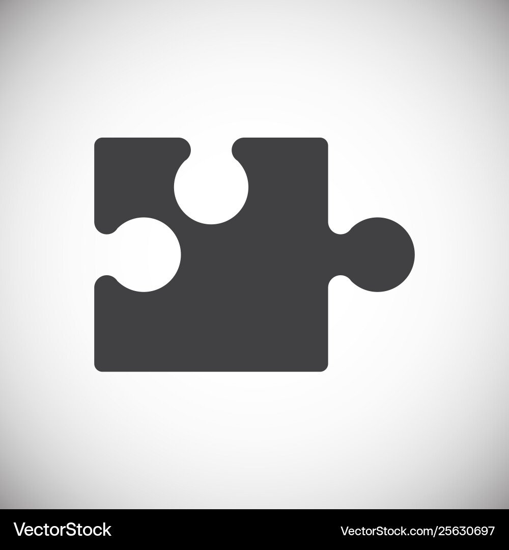 Puzzle icon on background for graphic and web Puzzle icon on background for graphic and web vector image