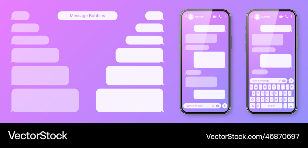 Realistic smartphone with messaging app Realistic smartphone with messaging app vector image