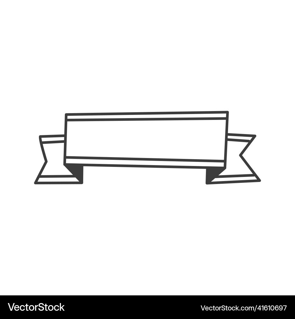 Retro banner flag with spare place vintage ribbon Retro banner flag with spare place vintage ribbon vector image