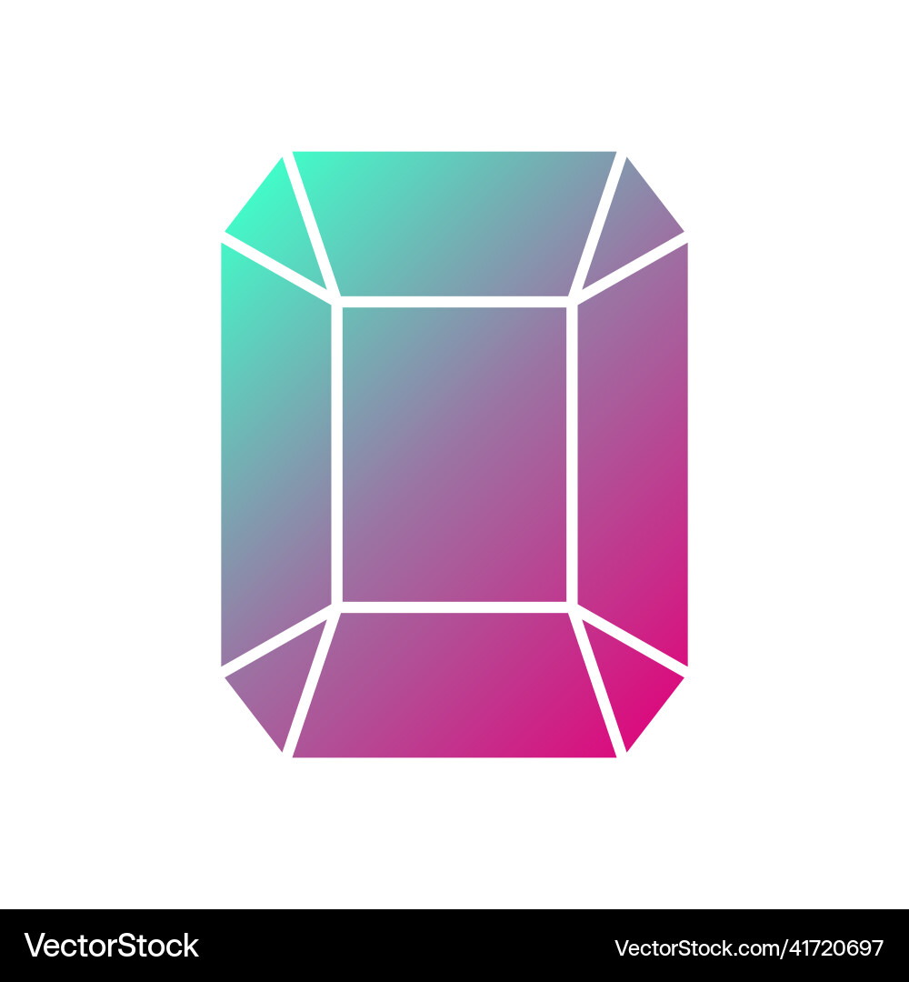 Simple icon gem element for your design Vector Image
