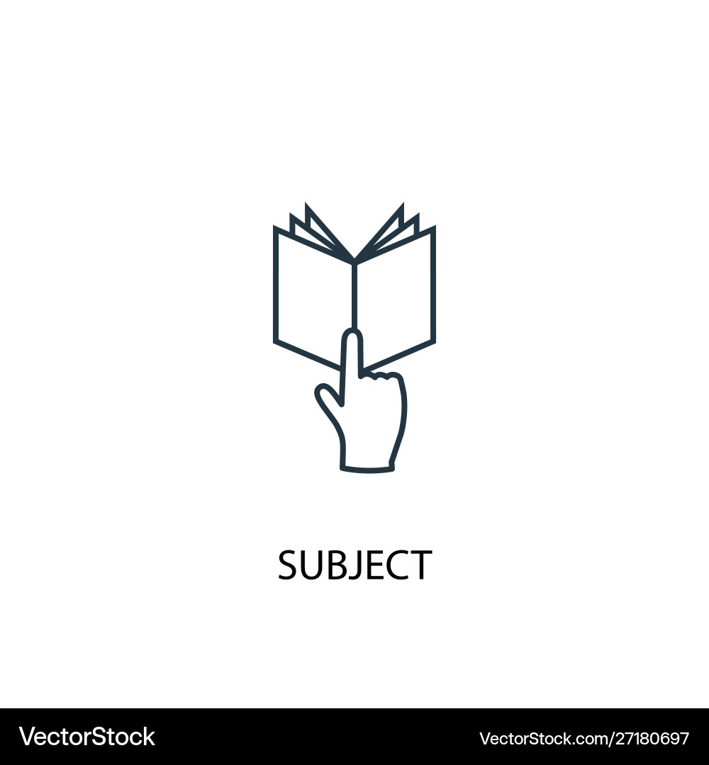 Subject concept line icon simple element Vector Image