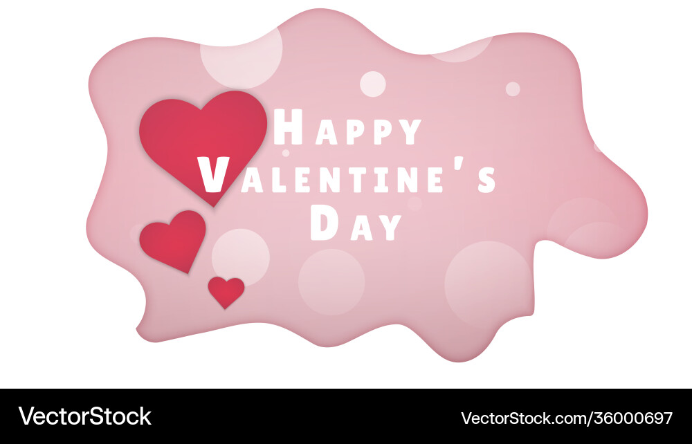 Valentines day background with heart pattern Vector Image